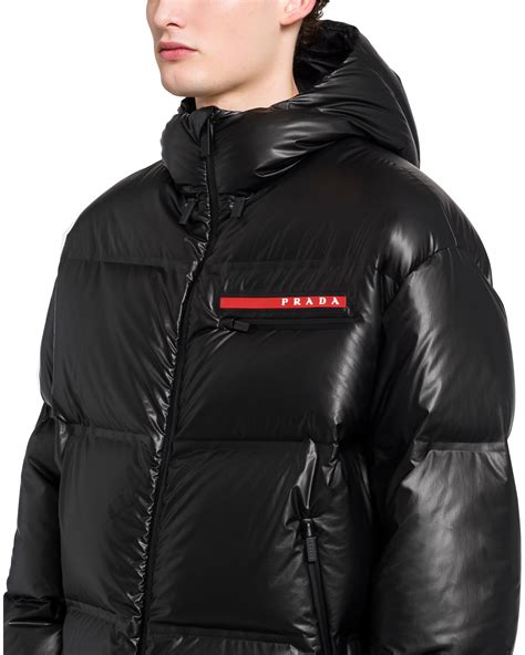 prada black jacket|Prada nylon jacket men.